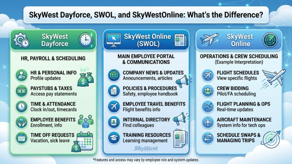 SkyWest Dayforce, SWOL & SkyWestOnline Explained